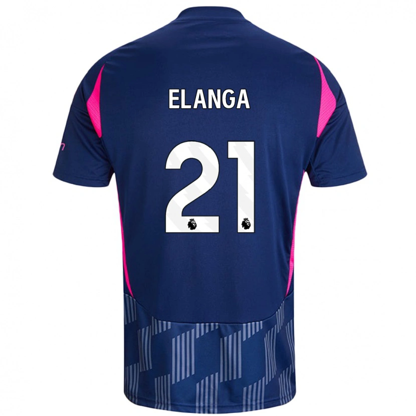 Danxen Niño Camiseta Anthony Elanga #21 Azul Real Rosa 2ª Equipación 2024/25 La Camisa México