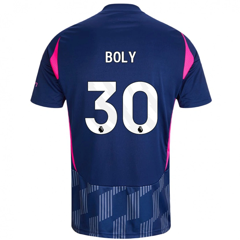 Danxen Niño Camiseta Willy Boly #30 Azul Real Rosa 2ª Equipación 2024/25 La Camisa México