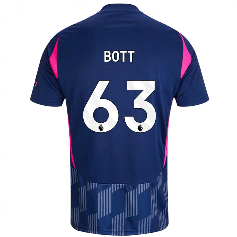 Danxen Niño Camiseta Aaron Bott #63 Azul Real Rosa 2ª Equipación 2024/25 La Camisa México