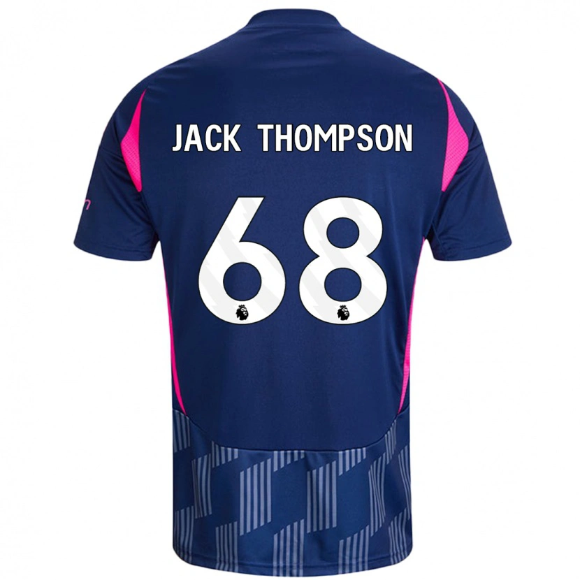 Danxen Niño Camiseta Jack Thompson #68 Azul Real Rosa 2ª Equipación 2024/25 La Camisa México