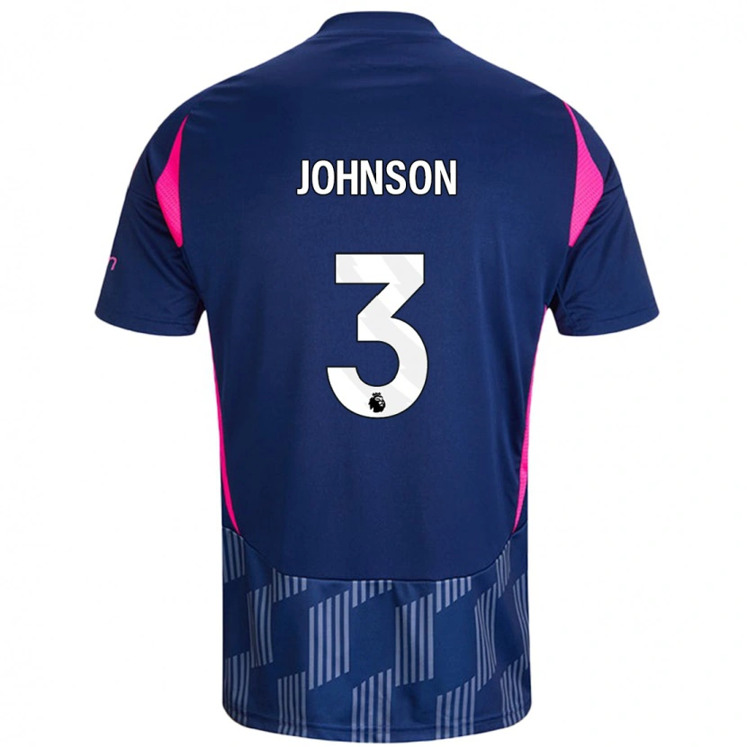 Danxen Niño Camiseta Nat Johnson #3 Azul Real Rosa 2ª Equipación 2024/25 La Camisa México
