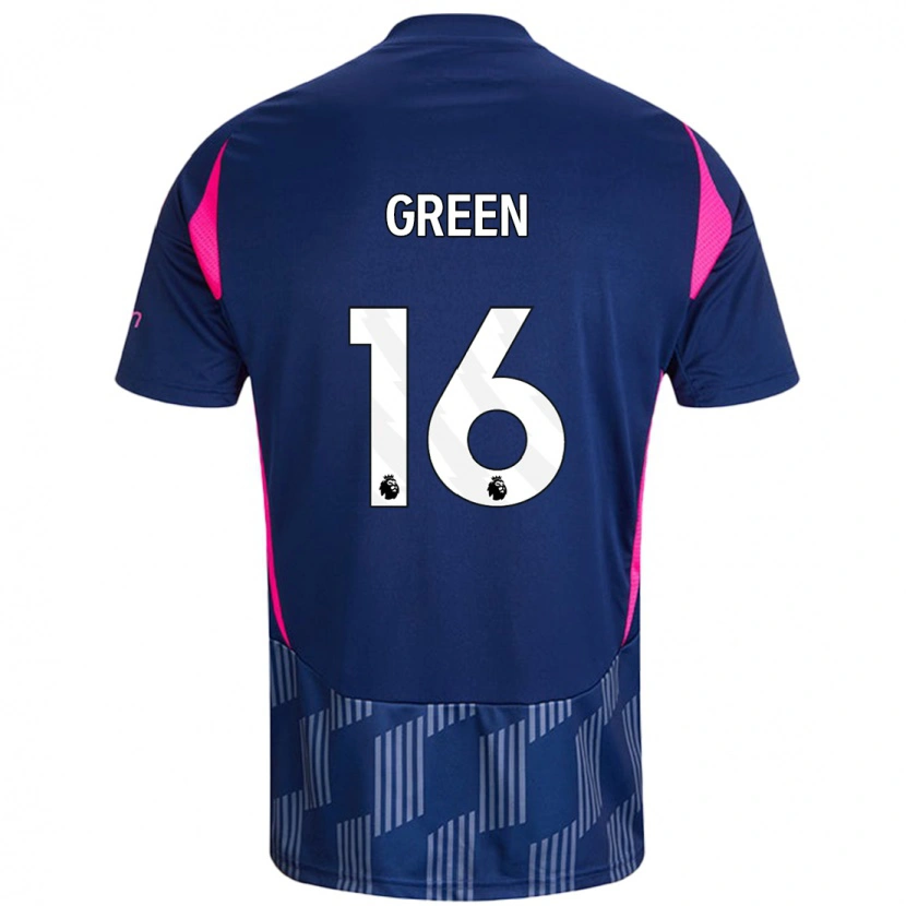 Danxen Niño Camiseta Mollie Green #16 Azul Real Rosa 2ª Equipación 2024/25 La Camisa México