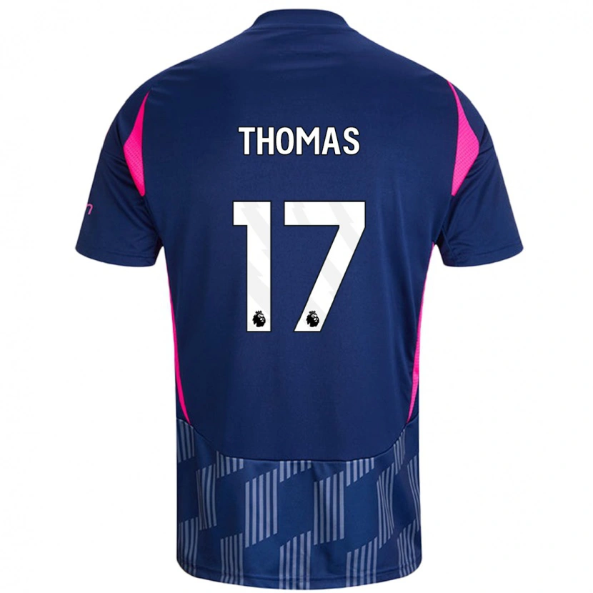 Danxen Niño Camiseta Freya Thomas #17 Azul Real Rosa 2ª Equipación 2024/25 La Camisa México