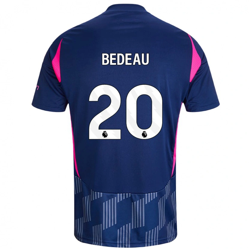Danxen Niño Camiseta Naomi Bedeau #20 Azul Real Rosa 2ª Equipación 2024/25 La Camisa México