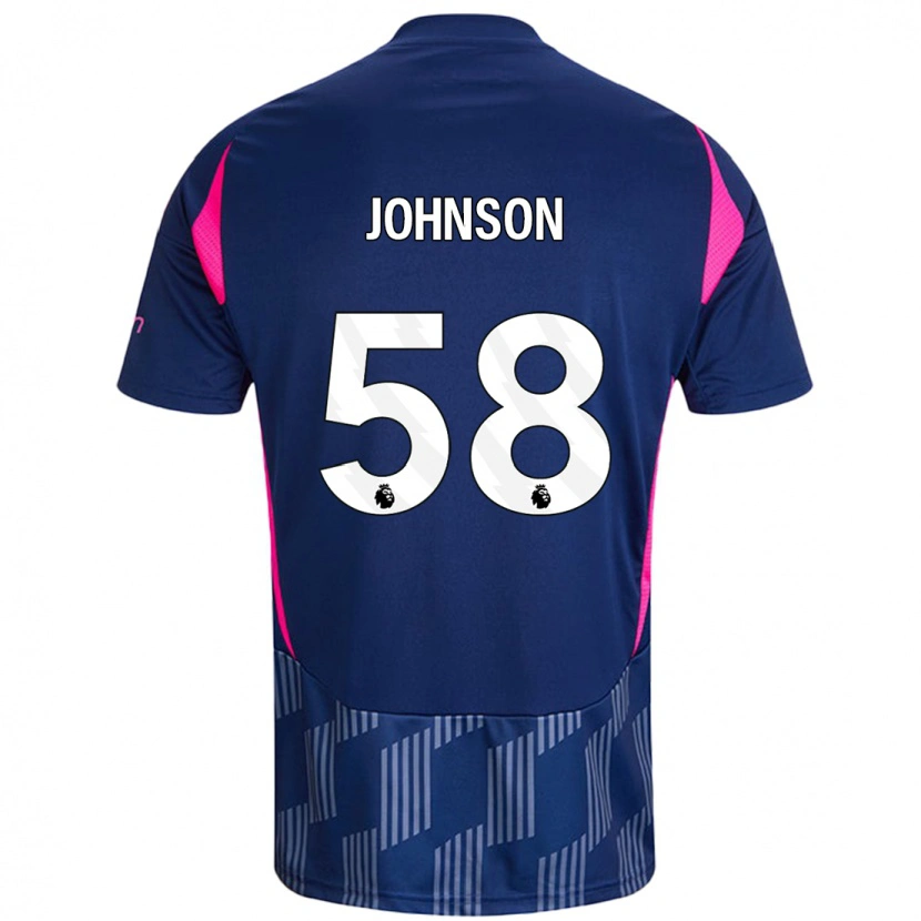 Danxen Niño Camiseta Pharrell Johnson #58 Azul Real Rosa 2ª Equipación 2024/25 La Camisa México