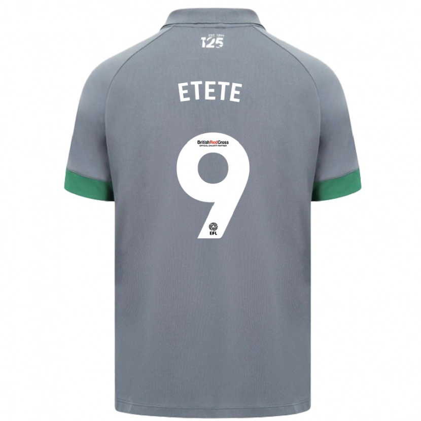 Danxen Niño Camiseta Kion Etete #9 Gris Oscuro 2ª Equipación 2024/25 La Camisa México