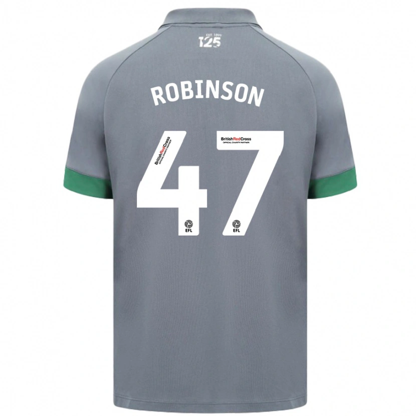 Danxen Niño Camiseta Callum Robinson #47 Gris Oscuro 2ª Equipación 2024/25 La Camisa México
