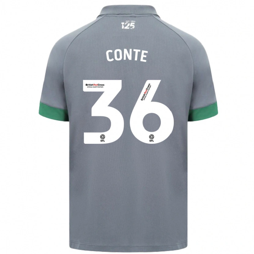 Danxen Niño Camiseta Raheem Conte #36 Gris Oscuro 2ª Equipación 2024/25 La Camisa México