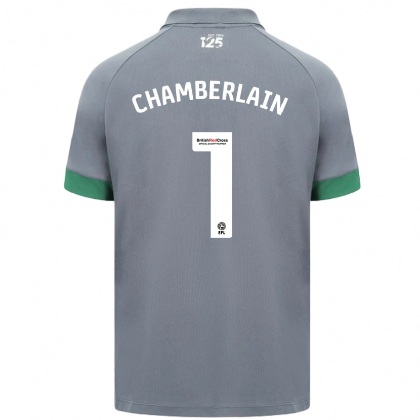 Danxen Niño Camiseta Ceryn Chamberlain #1 Gris Oscuro 2ª Equipación 2024/25 La Camisa México