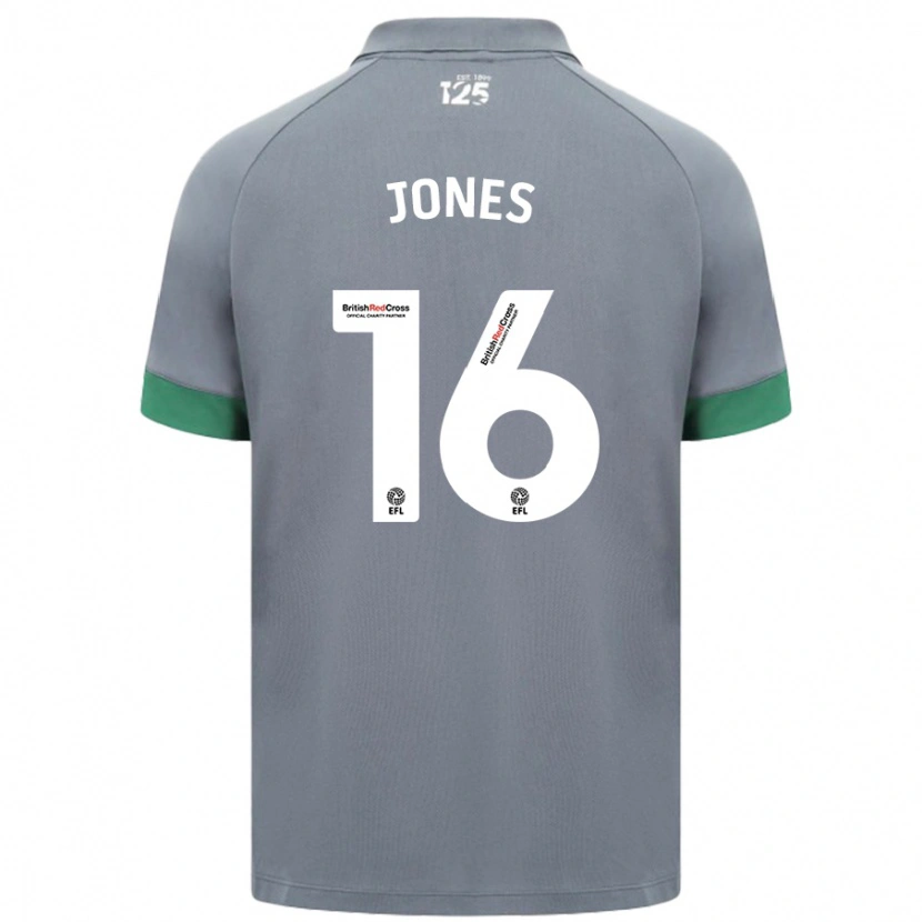Danxen Niño Camiseta Ellie Jones #16 Gris Oscuro 2ª Equipación 2024/25 La Camisa México