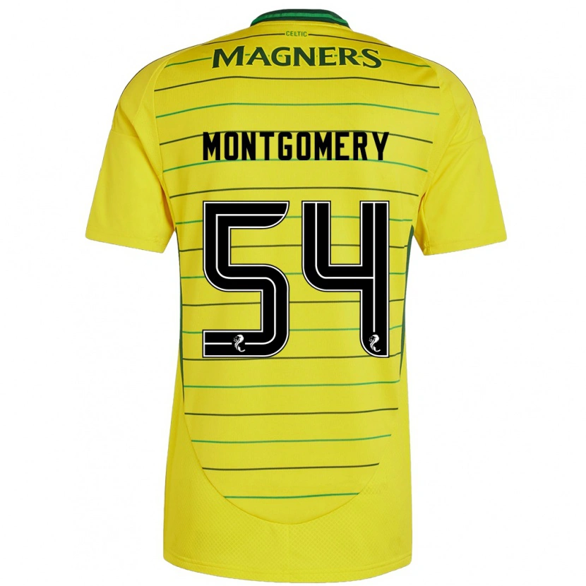 Danxen Niño Camiseta Adam Montgomery #54 Amarillo 2ª Equipación 2024/25 La Camisa México