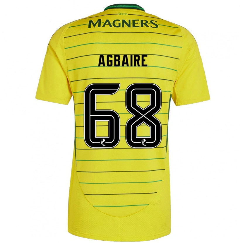 Danxen Niño Camiseta Lenny Agbaire #68 Amarillo 2ª Equipación 2024/25 La Camisa México