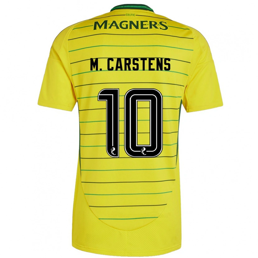 Danxen Niño Camiseta Mathilde Carstens #10 Amarillo 2ª Equipación 2024/25 La Camisa México