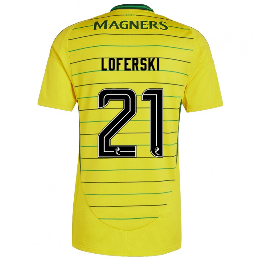 Danxen Niño Camiseta Kit Loferski #21 Amarillo 2ª Equipación 2024/25 La Camisa México