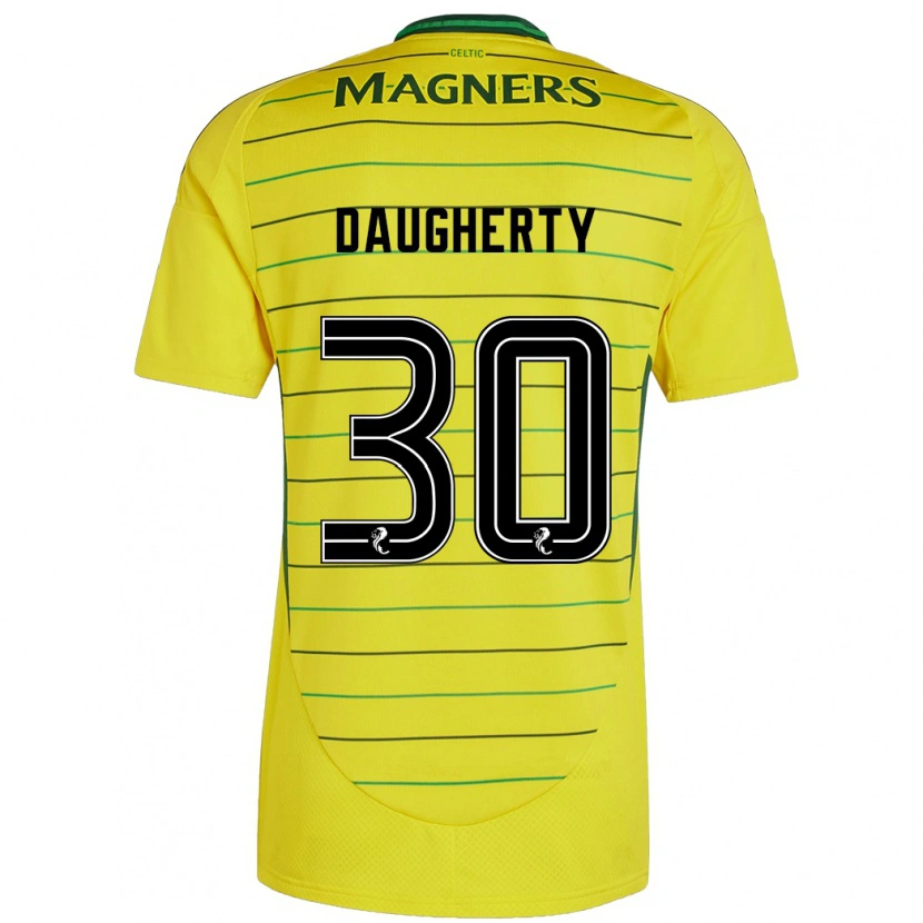 Danxen Niño Camiseta Kelsey Daugherty #30 Amarillo 2ª Equipación 2024/25 La Camisa México