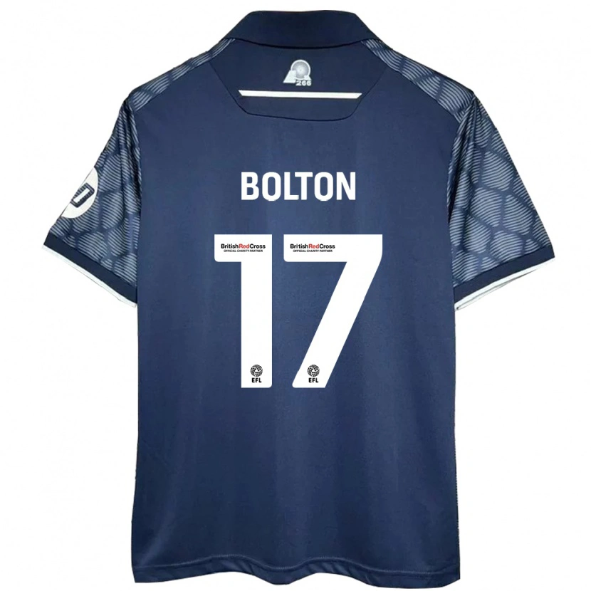 Danxen Niño Camiseta Luke Bolton #17 Negro 2ª Equipación 2024/25 La Camisa México