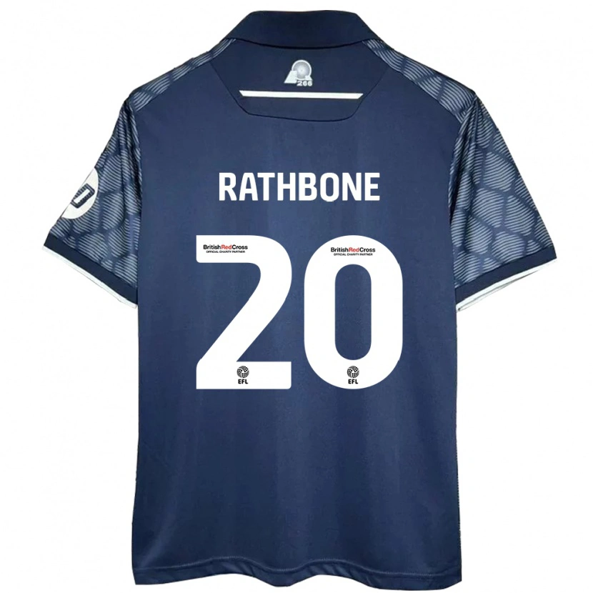Danxen Niño Camiseta Ollie Rathbone #20 Negro 2ª Equipación 2024/25 La Camisa México