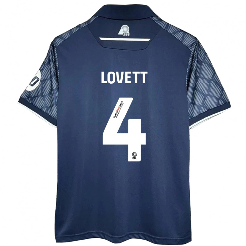 Danxen Niño Camiseta Erin Lovett #4 Negro 2ª Equipación 2024/25 La Camisa México