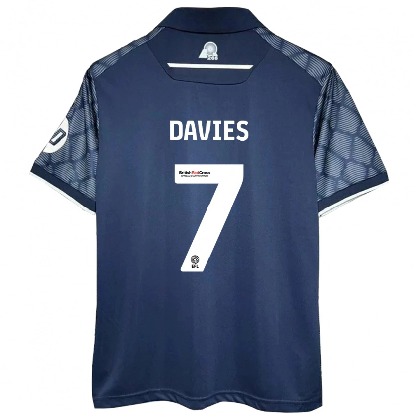 Danxen Niño Camiseta Jordan Davies #7 Negro 2ª Equipación 2024/25 La Camisa México