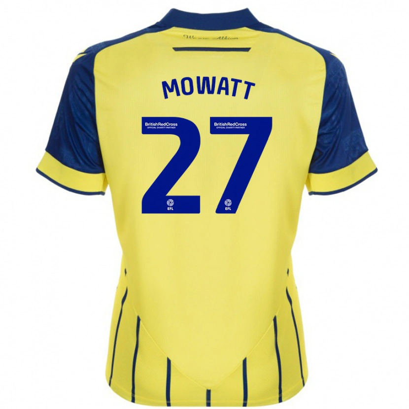 Danxen Niño Camiseta Alex Mowatt #27 Amarillo Azul 2ª Equipación 2024/25 La Camisa México