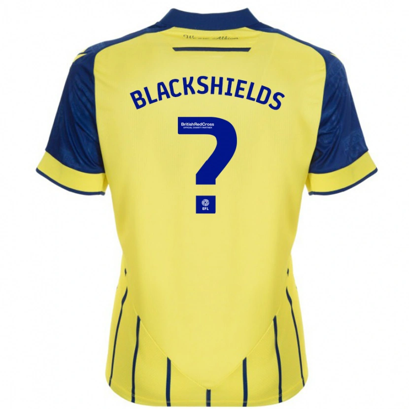 Danxen Niño Camiseta Charlie Blackshields #0 Amarillo Azul 2ª Equipación 2024/25 La Camisa México