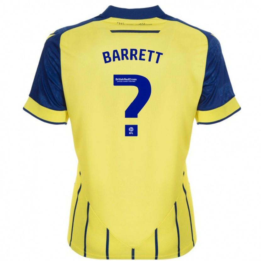 Danxen Niño Camiseta Josh Barrett #0 Amarillo Azul 2ª Equipación 2024/25 La Camisa México