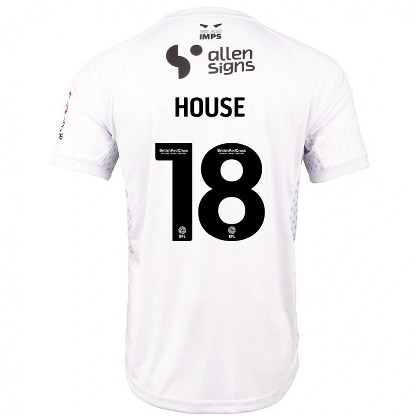 Danxen Niño Camiseta Ben House #18 Rojo Blanco 2ª Equipación 2024/25 La Camisa México