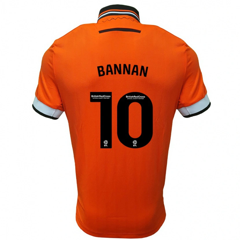 Danxen Niño Camiseta Barry Bannan #10 Naranja Blanco 2ª Equipación 2024/25 La Camisa México