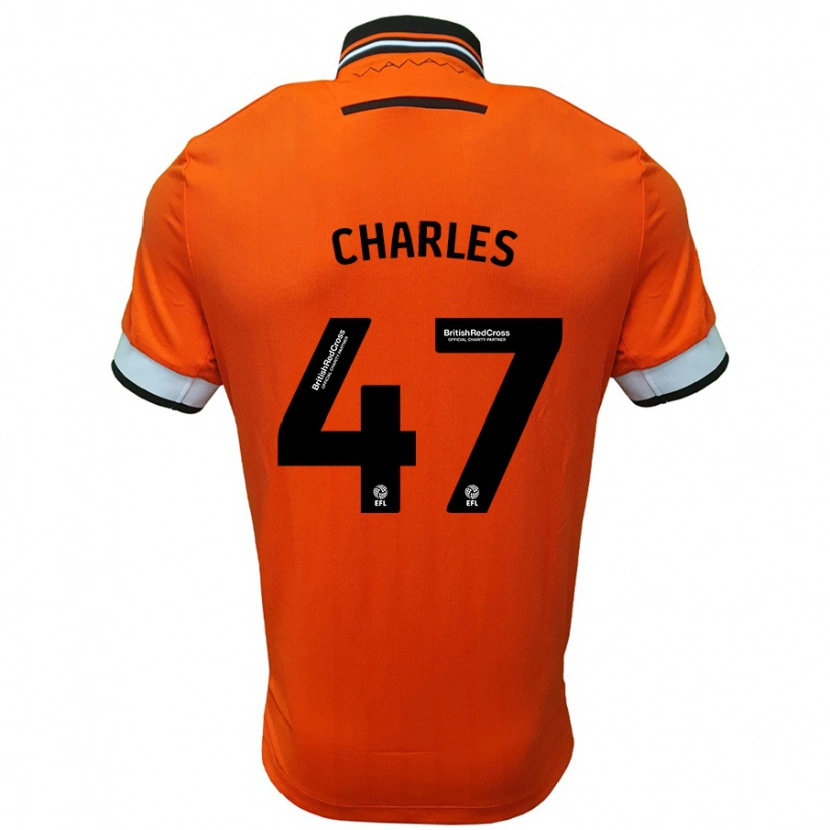 Danxen Niño Camiseta Pierce Charles #47 Naranja Blanco 2ª Equipación 2024/25 La Camisa México