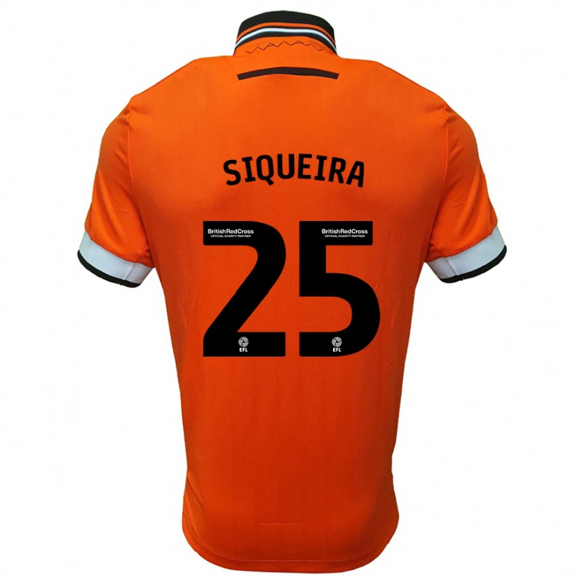 Danxen Niño Camiseta Guilherme Siqueira #25 Naranja Blanco 2ª Equipación 2024/25 La Camisa México