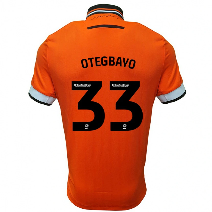 Danxen Niño Camiseta Gabriel Otegbayo #33 Naranja Blanco 2ª Equipación 2024/25 La Camisa México