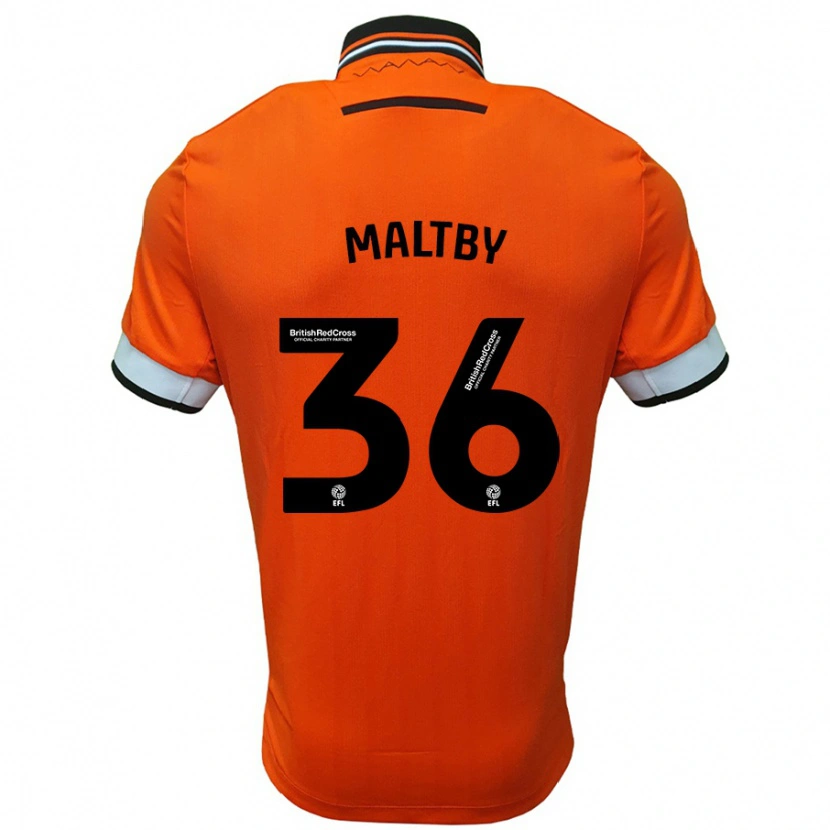 Danxen Niño Camiseta Mackenzie Maltby #36 Naranja Blanco 2ª Equipación 2024/25 La Camisa México