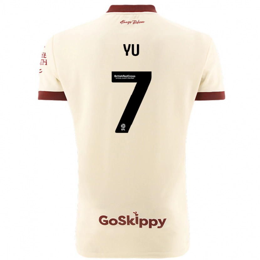 Danxen Niño Camiseta Yu Hirakawa #7 Crema Blanco 2ª Equipación 2024/25 La Camisa México