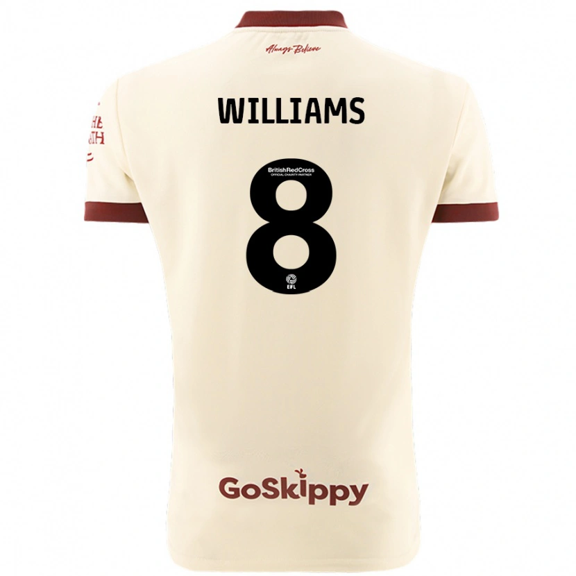 Danxen Niño Camiseta Joe Williams #8 Crema Blanco 2ª Equipación 2024/25 La Camisa México