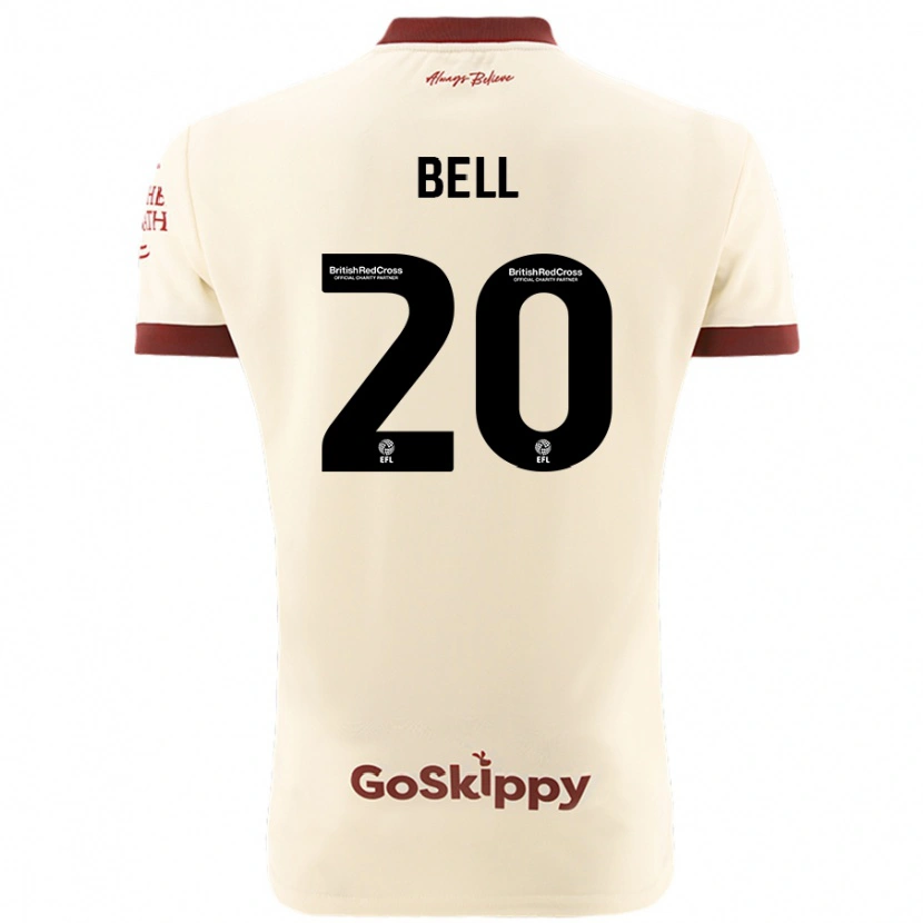 Danxen Niño Camiseta Sam Bell #20 Crema Blanco 2ª Equipación 2024/25 La Camisa México