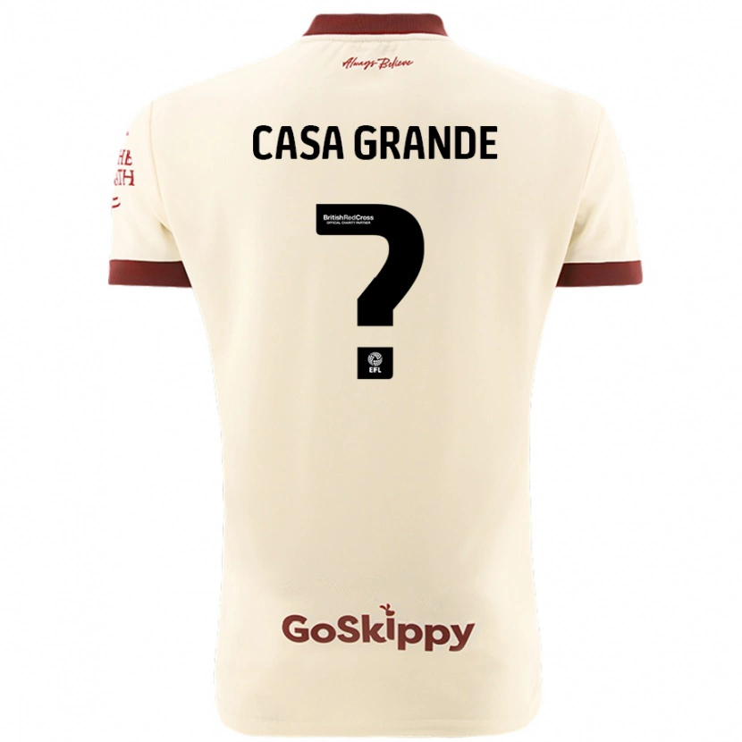Danxen Niño Camiseta Josey Casa-Grande #0 Crema Blanco 2ª Equipación 2024/25 La Camisa México