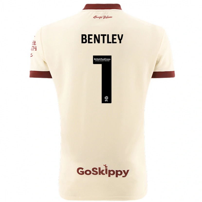 Danxen Niño Camiseta Fran Bentley #1 Crema Blanco 2ª Equipación 2024/25 La Camisa México