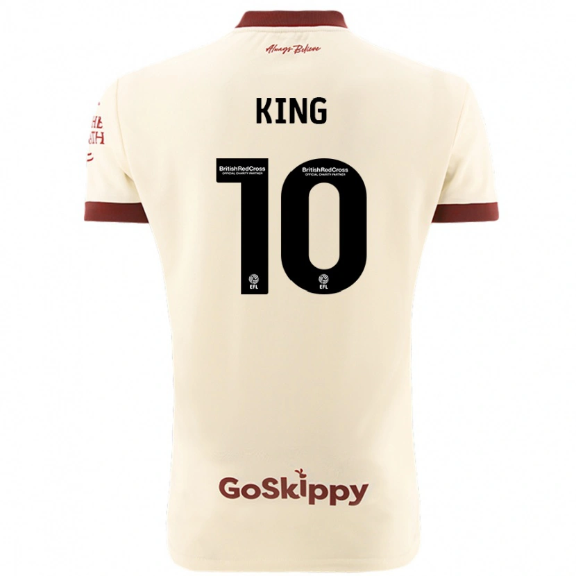 Danxen Niño Camiseta Andy King #10 Crema Blanco 2ª Equipación 2024/25 La Camisa México