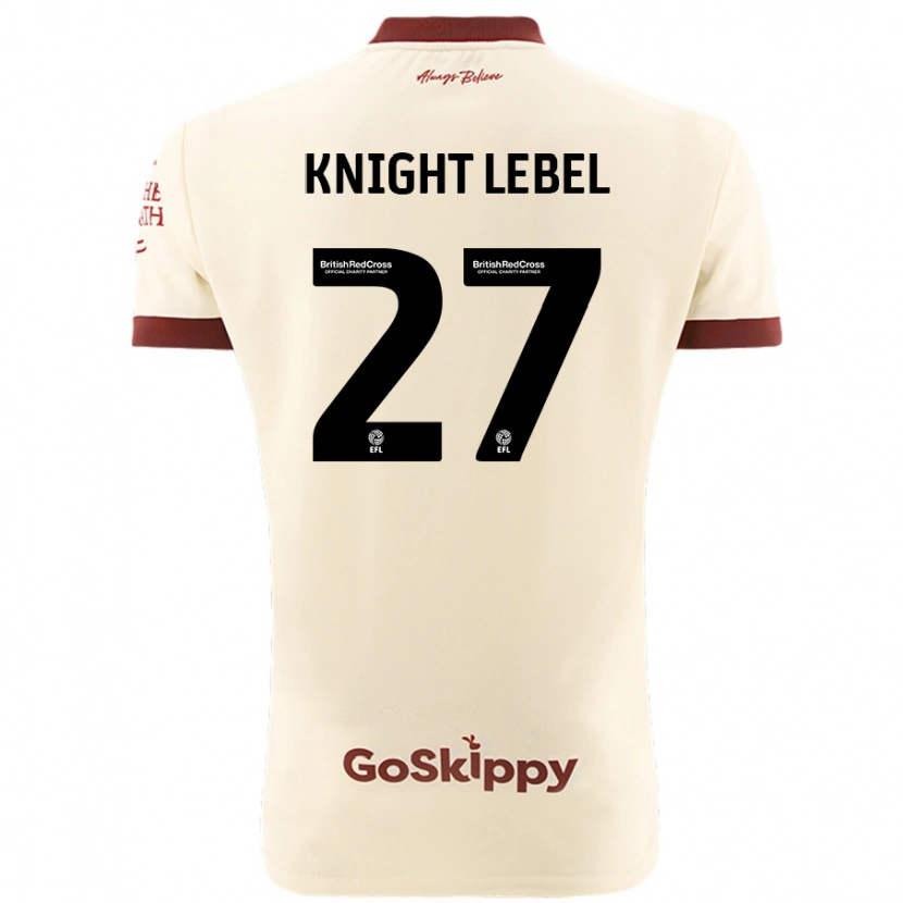 Danxen Niño Camiseta Jamie Knight-Lebel #27 Crema Blanco 2ª Equipación 2024/25 La Camisa México