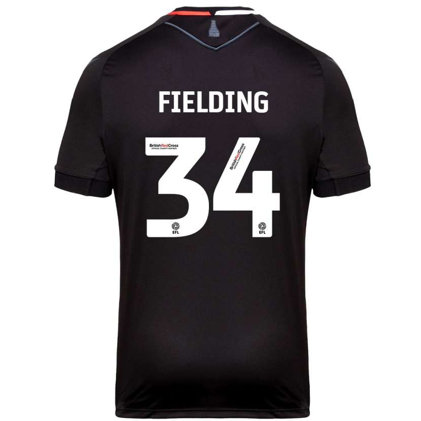Danxen Niño Camiseta Frank Fielding #34 Negro 2ª Equipación 2024/25 La Camisa México