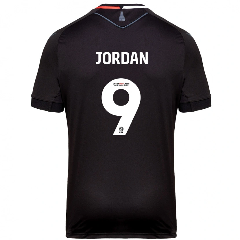 Danxen Niño Camiseta Saffron Jordan #9 Negro 2ª Equipación 2024/25 La Camisa México