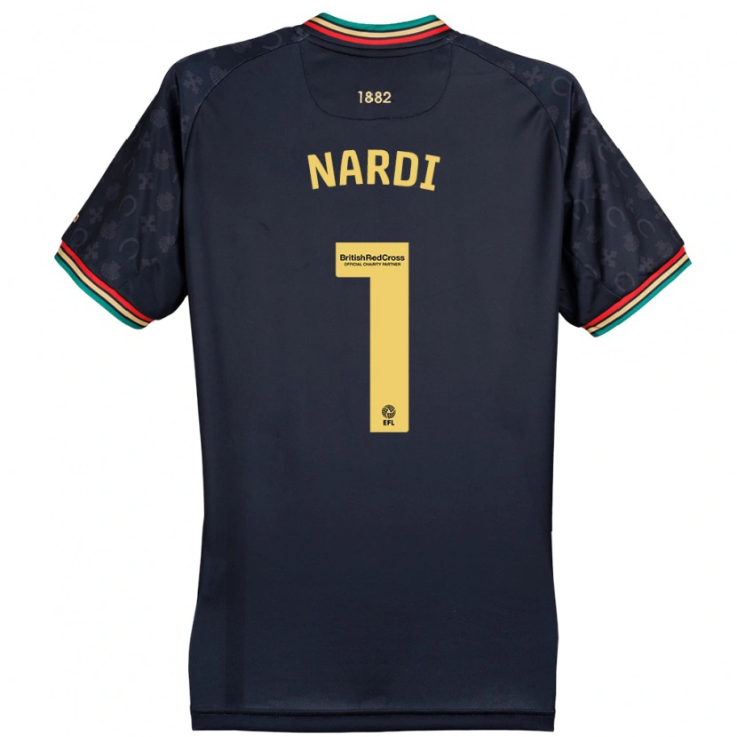 Danxen Niño Camiseta Paul Nardi #1 Azul Marino Oscuro 2ª Equipación 2024/25 La Camisa México