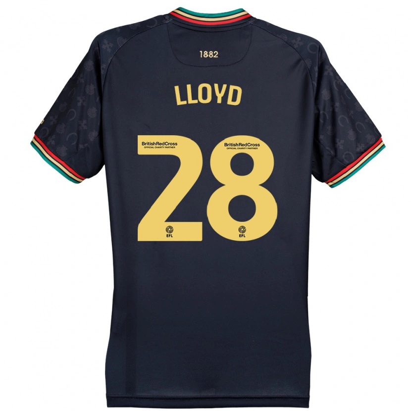 Danxen Niño Camiseta Alfie Lloyd #28 Azul Marino Oscuro 2ª Equipación 2024/25 La Camisa México