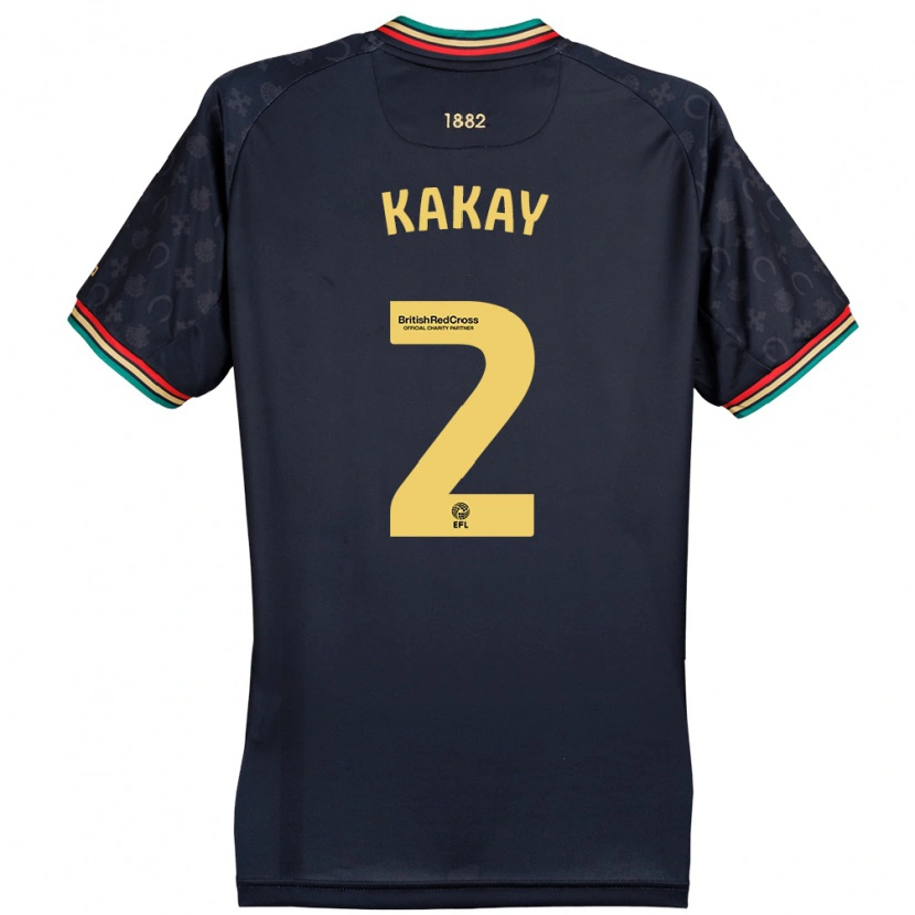 Danxen Niño Camiseta Osman Kakay #2 Azul Marino Oscuro 2ª Equipación 2024/25 La Camisa México