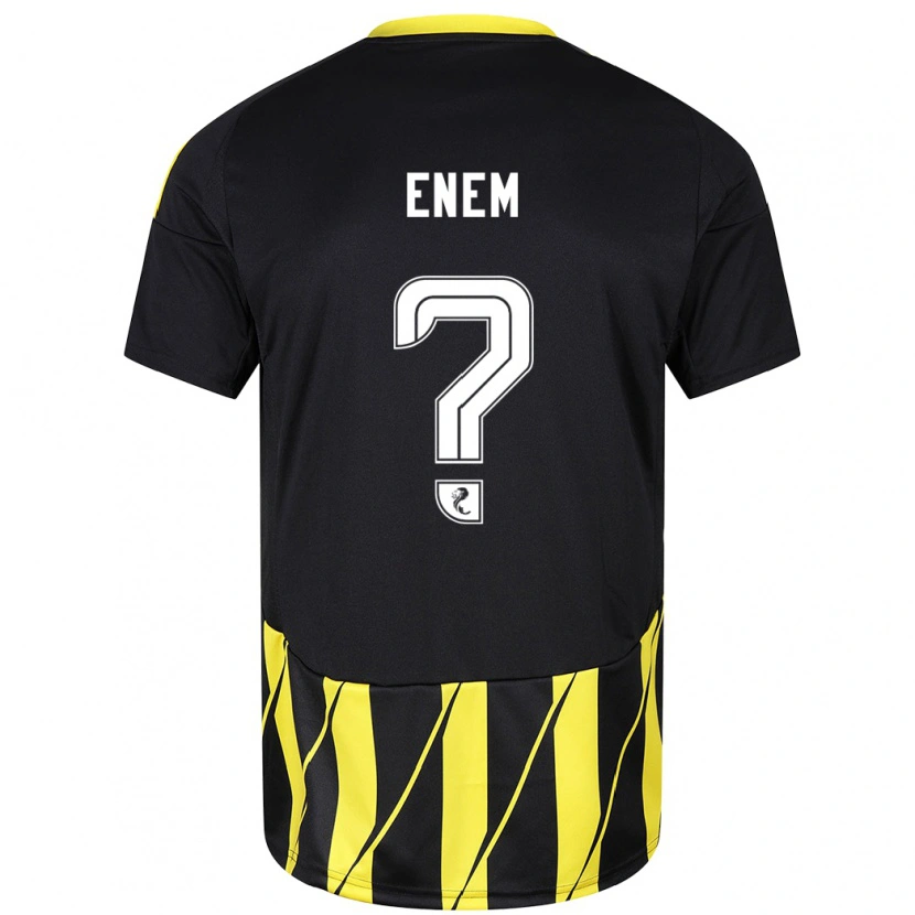 Danxen Niño Camiseta Victor Enem #0 Negro Amarillo 2ª Equipación 2024/25 La Camisa México