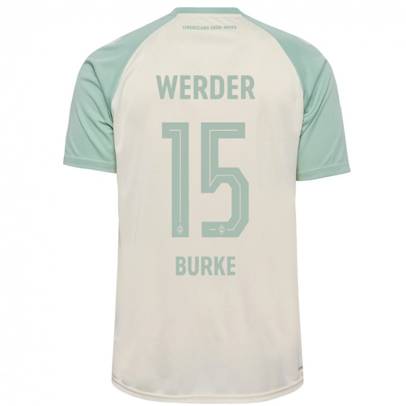 Danxen Niño Camiseta Oliver Burke #15 Blanquecino Verde Claro 2ª Equipación 2024/25 La Camisa México