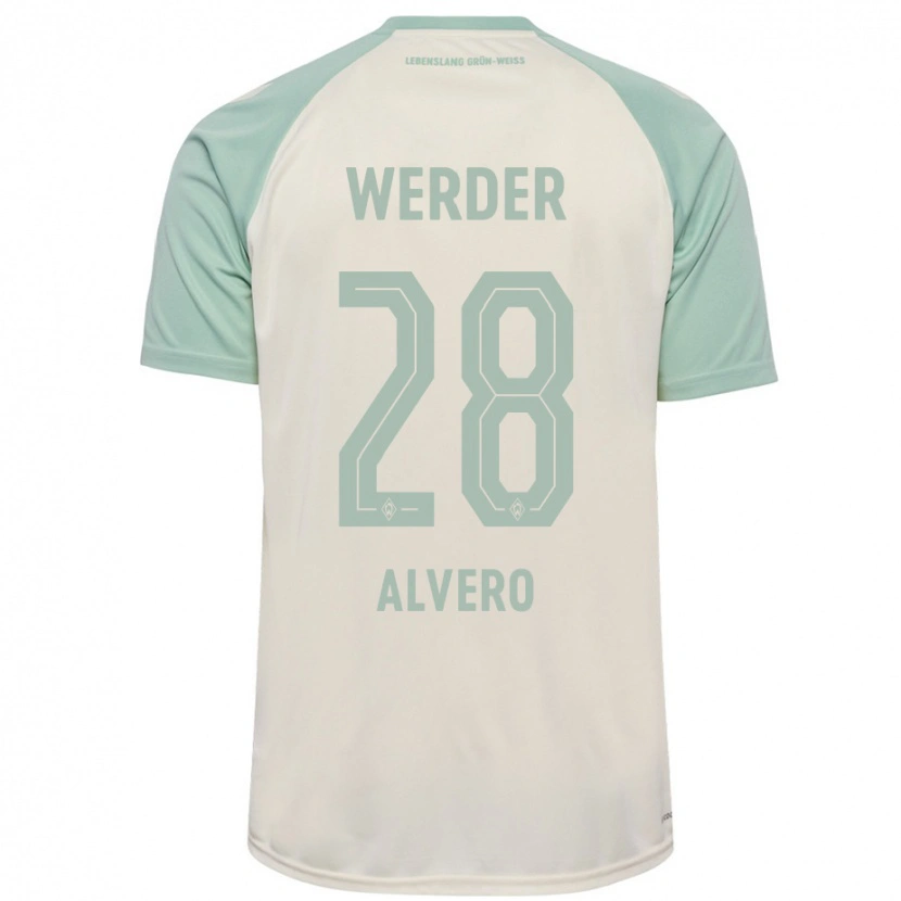 Danxen Niño Camiseta Skelly Alvero #28 Blanquecino Verde Claro 2ª Equipación 2024/25 La Camisa México