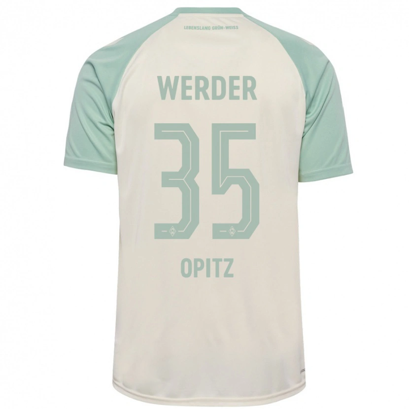 Danxen Niño Camiseta Leon Opitz #35 Blanquecino Verde Claro 2ª Equipación 2024/25 La Camisa México