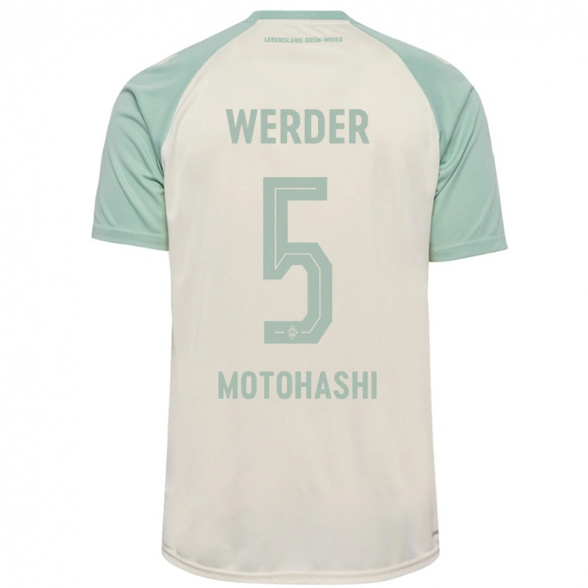 Danxen Niño Camiseta Yuzuki Motohashi #5 Blanquecino Verde Claro 2ª Equipación 2024/25 La Camisa México