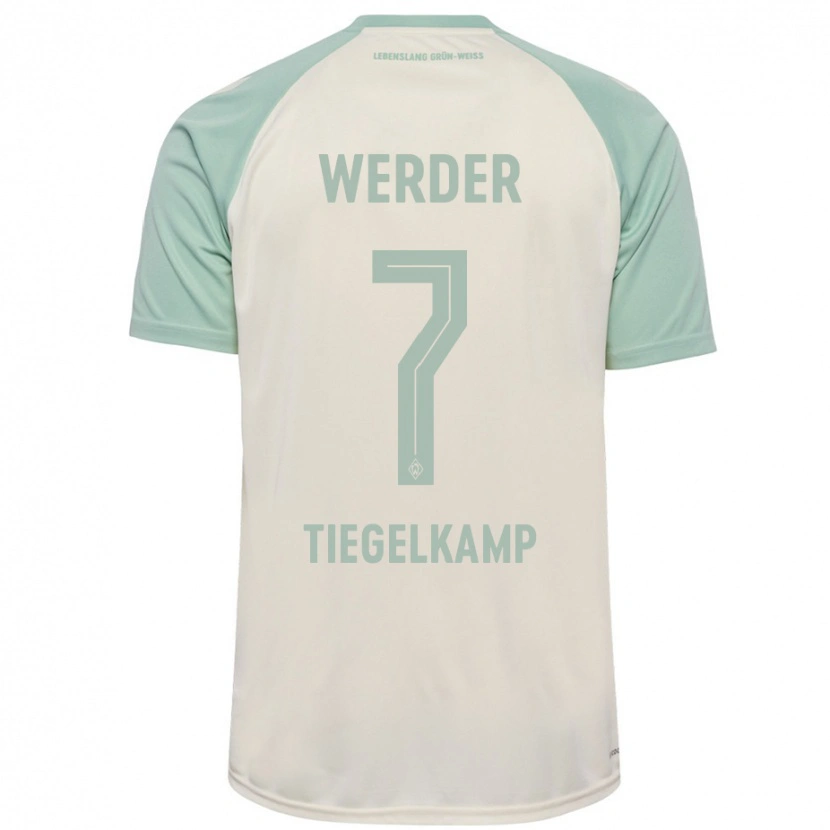 Danxen Niño Camiseta Maximilian Tiegelkamp #7 Blanquecino Verde Claro 2ª Equipación 2024/25 La Camisa México